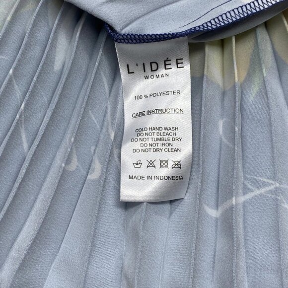 NEW L'LDEE Women’s Palma Strapless Pleated Maxi Dress Size 8 Navy/White - Picture 2 of 11